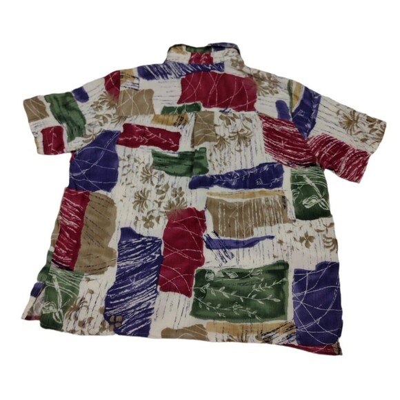 Alfred Dunner Petite Womens 12P Floral Top Colorblock Button Down Blouse - Picture 5 of 7